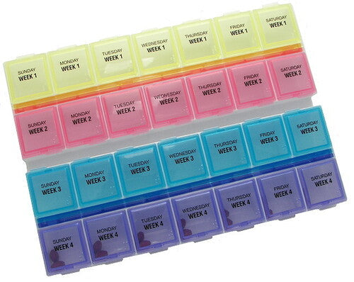 28 Slot Weekly Pill Organizer Box